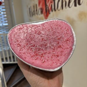 Love Heart School Cake and Custard Pot