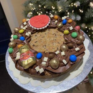 Stuffed Cookie Wreath BISCOFF & WHITE CHOC Christmas Eve