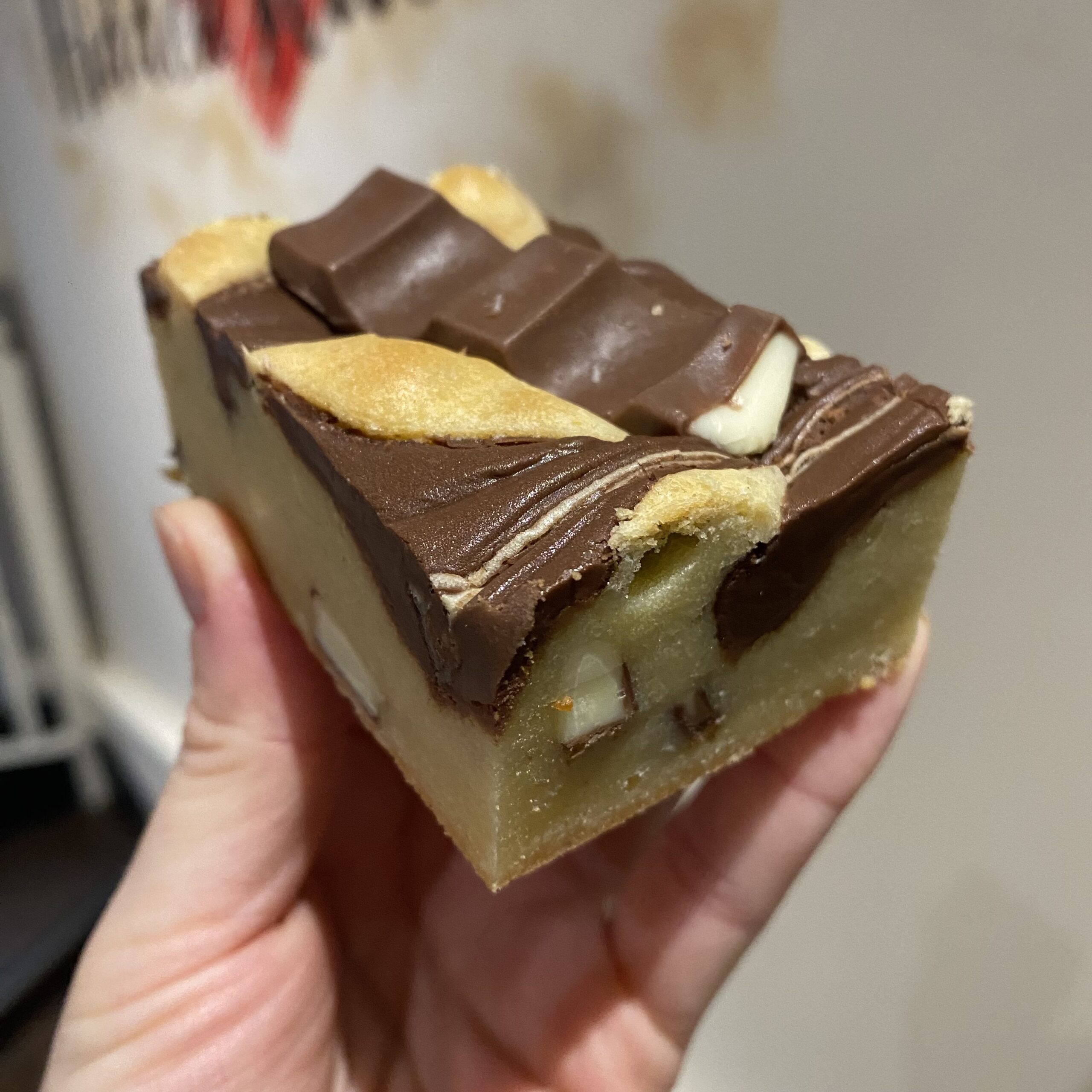 Kinder and Nutella Blondie