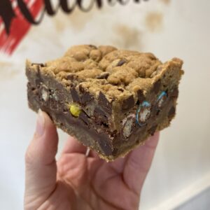 Nutella and Crispy M&M Cookie Slice
