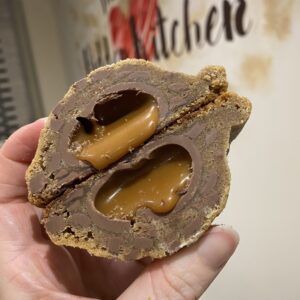 Caramel Egg Stuffed Cookie