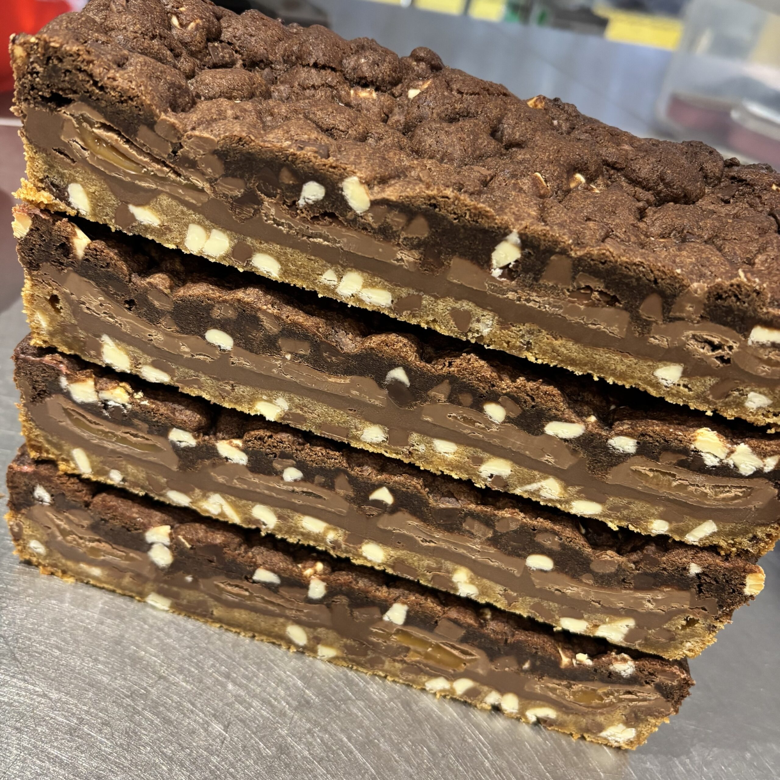 Galaxy Caramel Chocolate Cookie Slice Double Dough