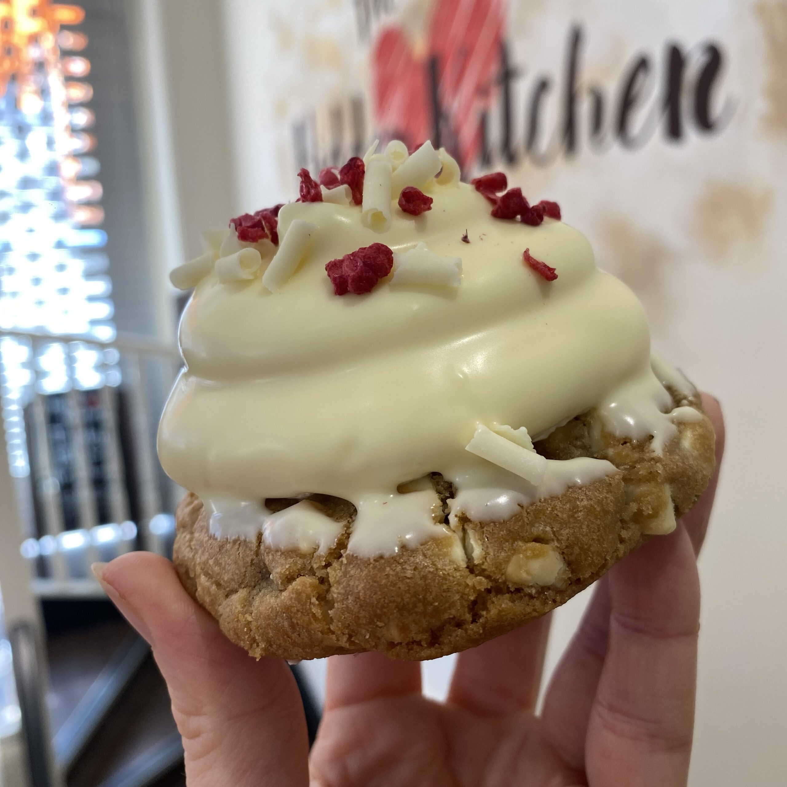 Raspberry and White Chocolate Teacake Cookie *Halloween Twist*