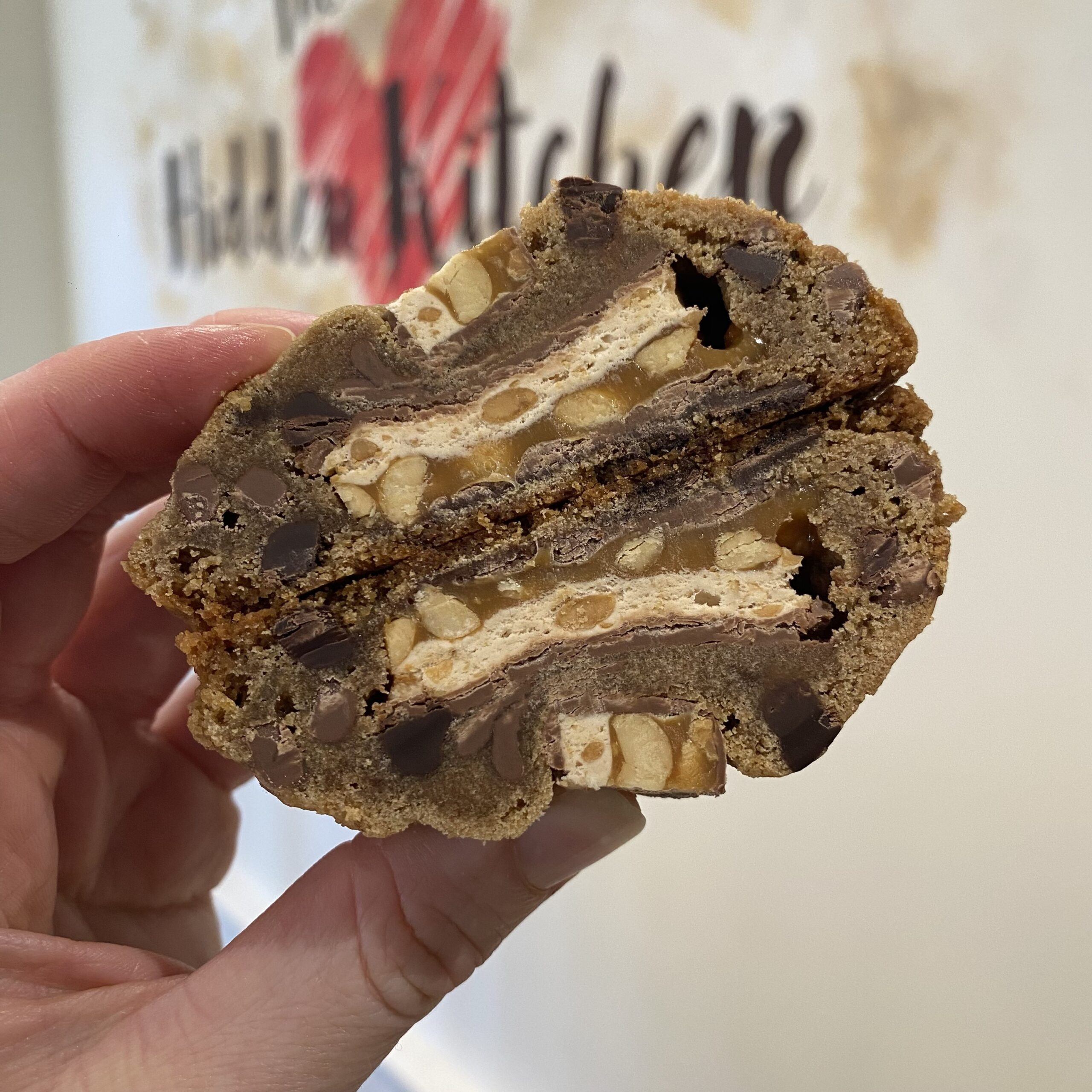 Snickers Stuffed Cookie