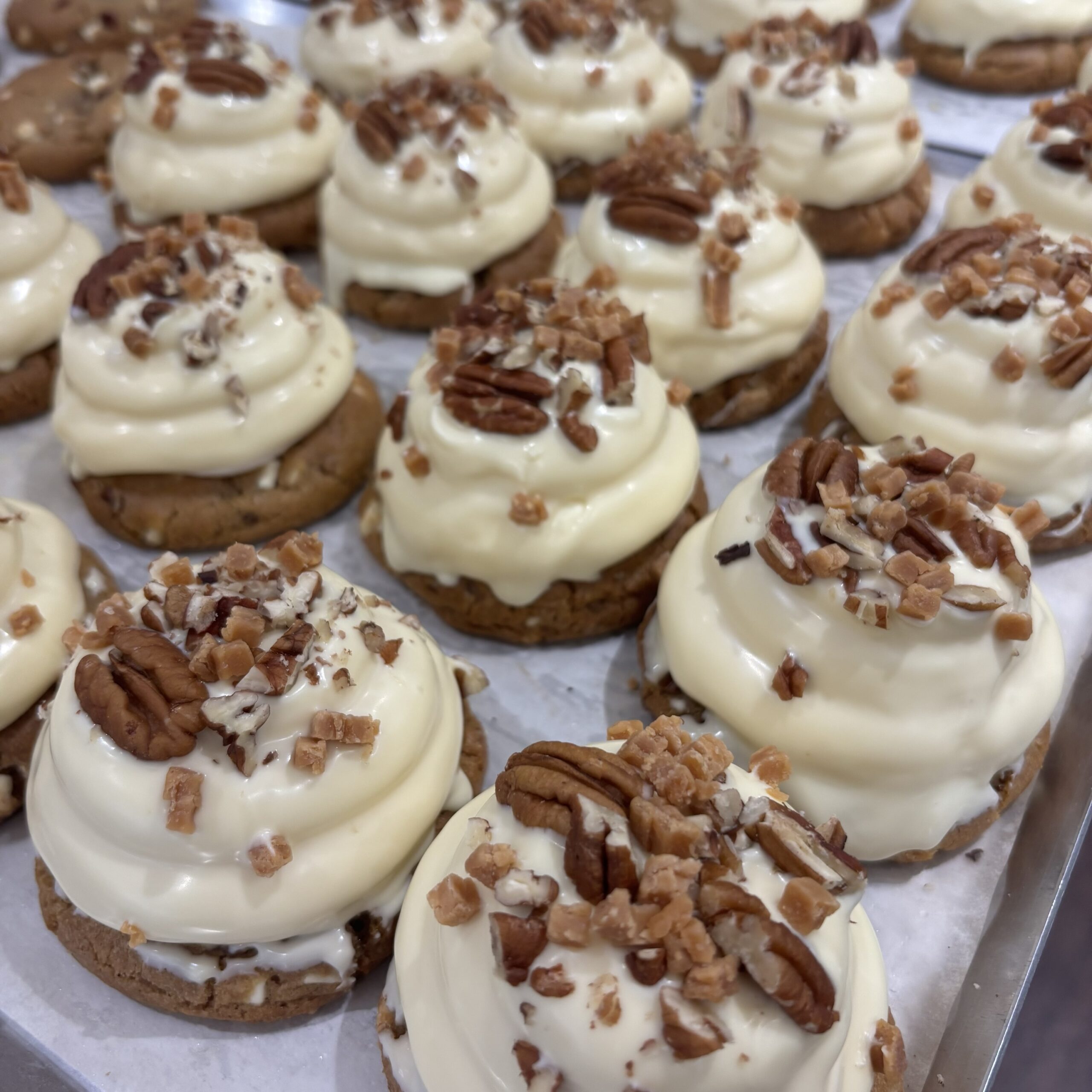 White Chocolate & Pecan Fudge Teacake Cookie - Image 2