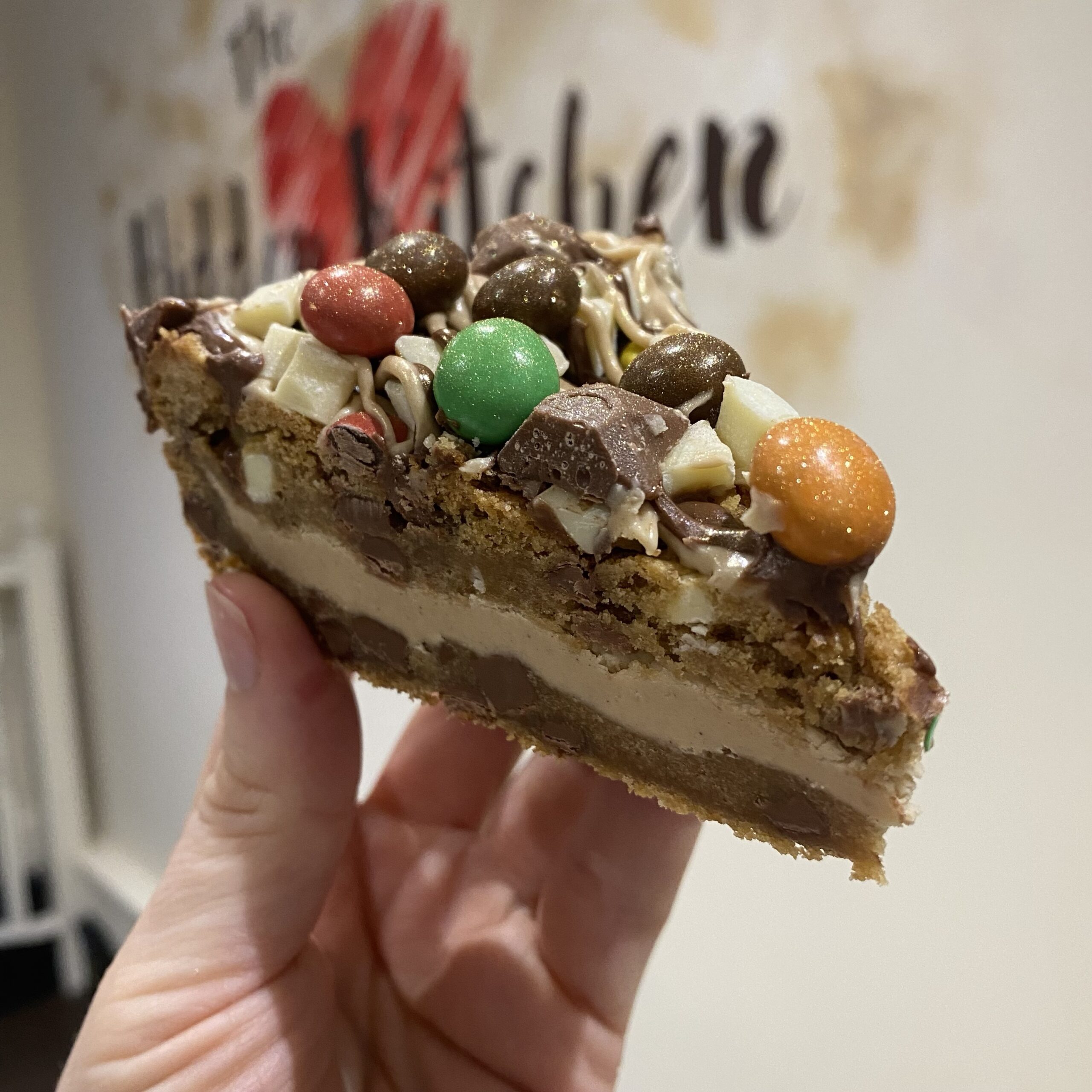 White Hazelnut Cookie Pie Slice