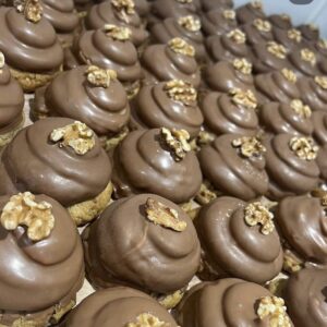Milk Chocolate walnut whip inspired Teacake Cookie