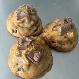 Caramel and Biscoff Blondie Stuffed Cookie