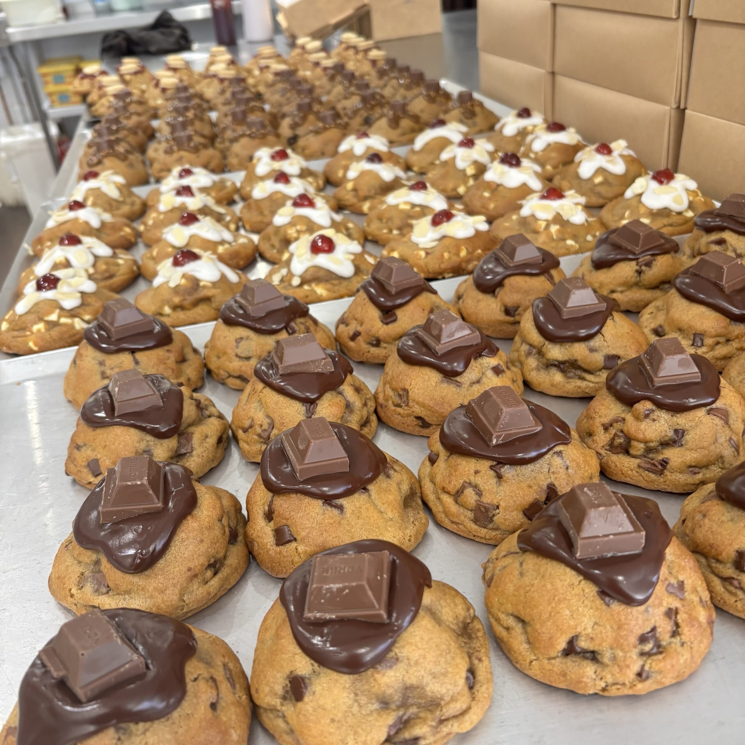 Brownie Stuffed Triple Chocolate Cookie
